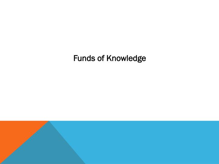 PPT Funds of Knowledge PowerPoint Presentation ID2455198