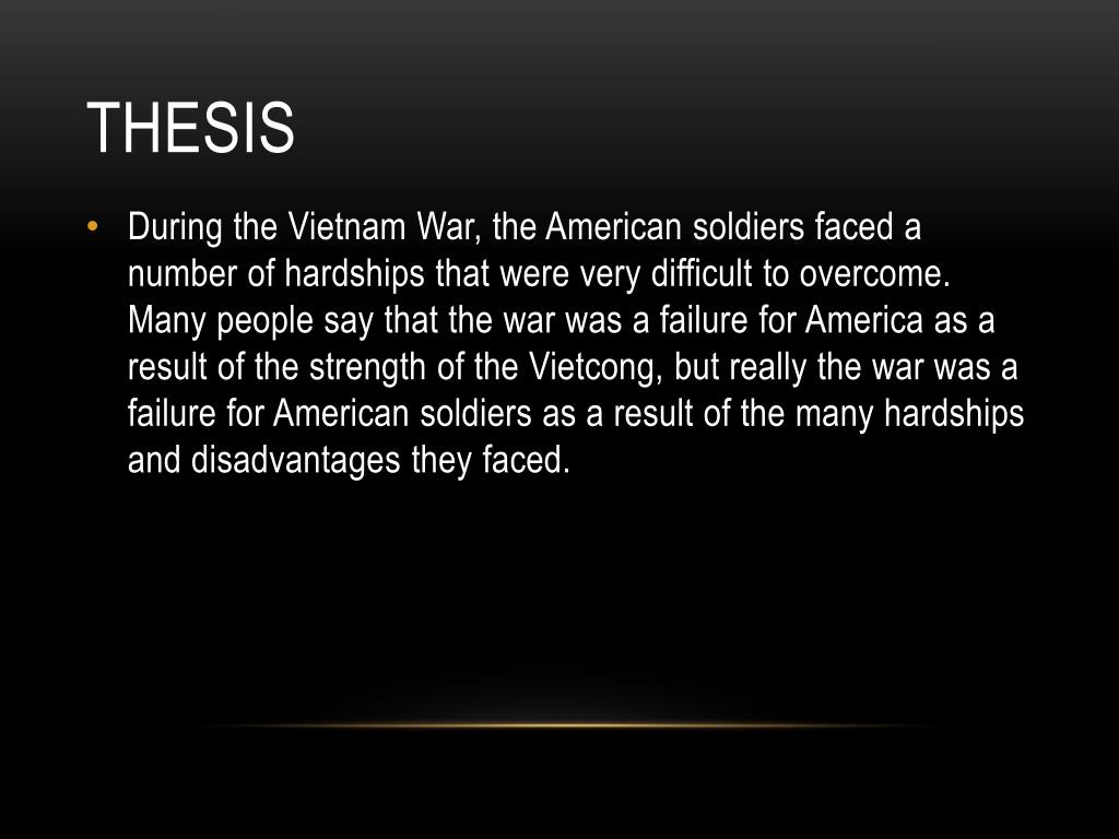 PPT Hardships faced by American Soldiers During the Vietnam War