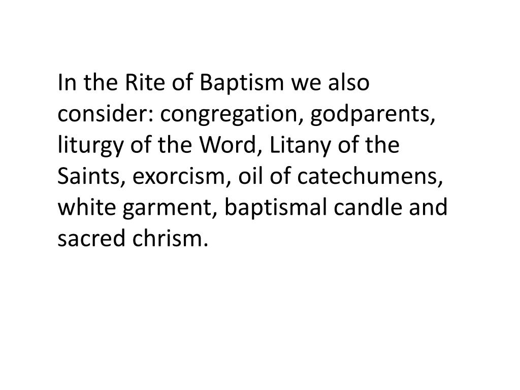 PPT The Rite of Baptism PowerPoint Presentation, free download ID