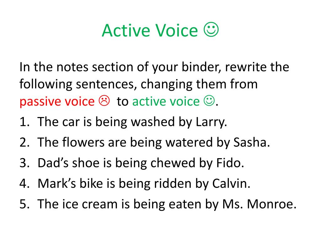 PPT Active Voice PowerPoint Presentation, free download ID2459273