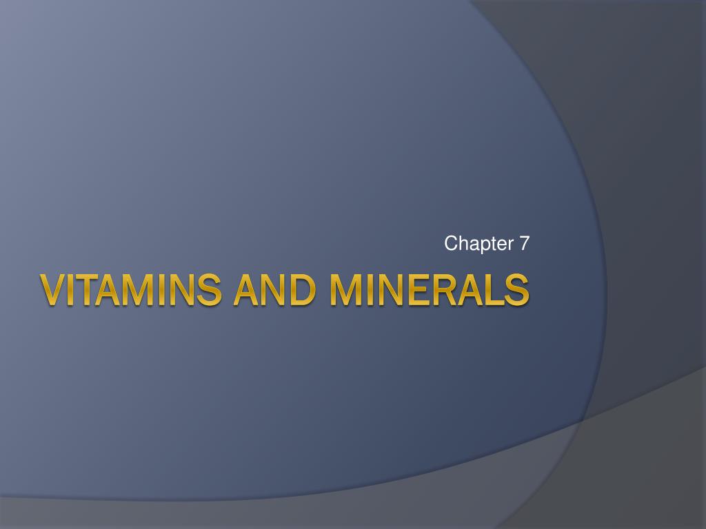 PPT Vitamins and Minerals PowerPoint Presentation, free download ID2459704