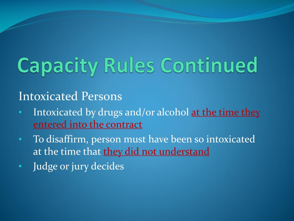 PPT Contractual Capacity PowerPoint Presentation, free download ID