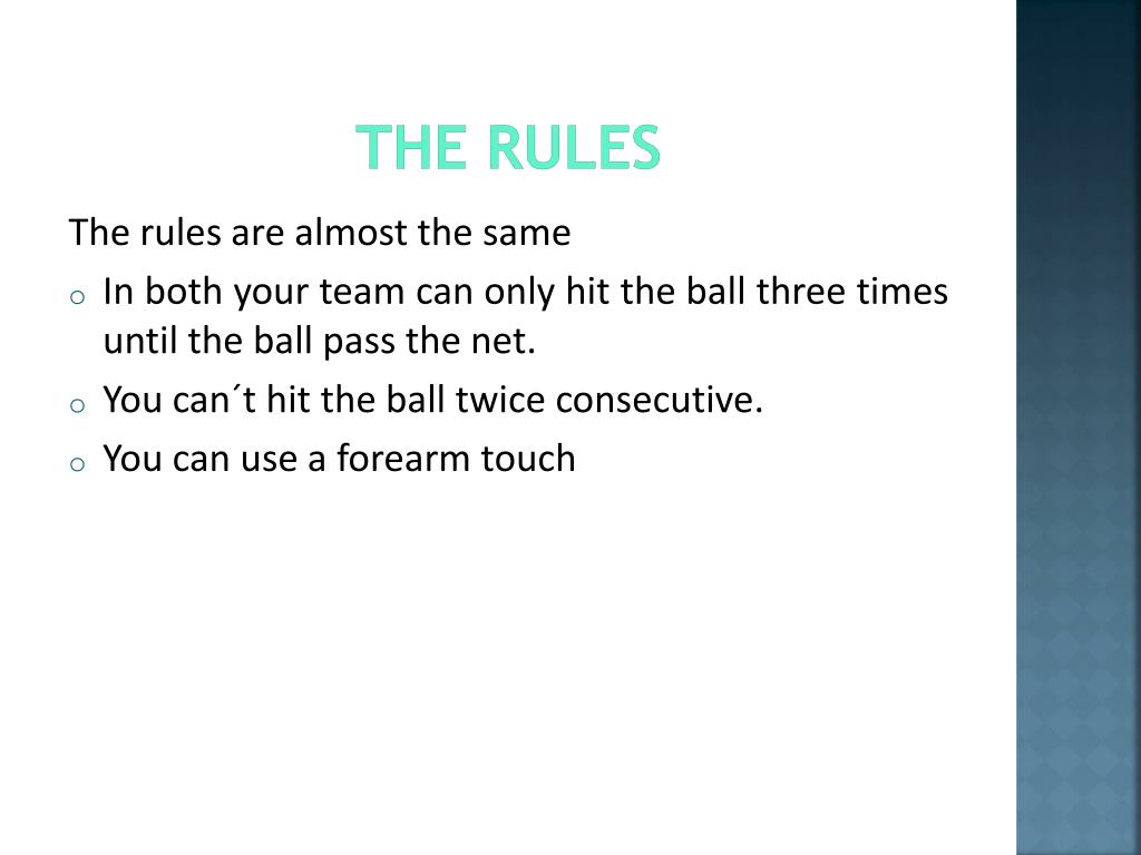 PPT DIFFERENCES BETWEEN VOLLEYBALL AND BEACH VOLLEY PowerPoint