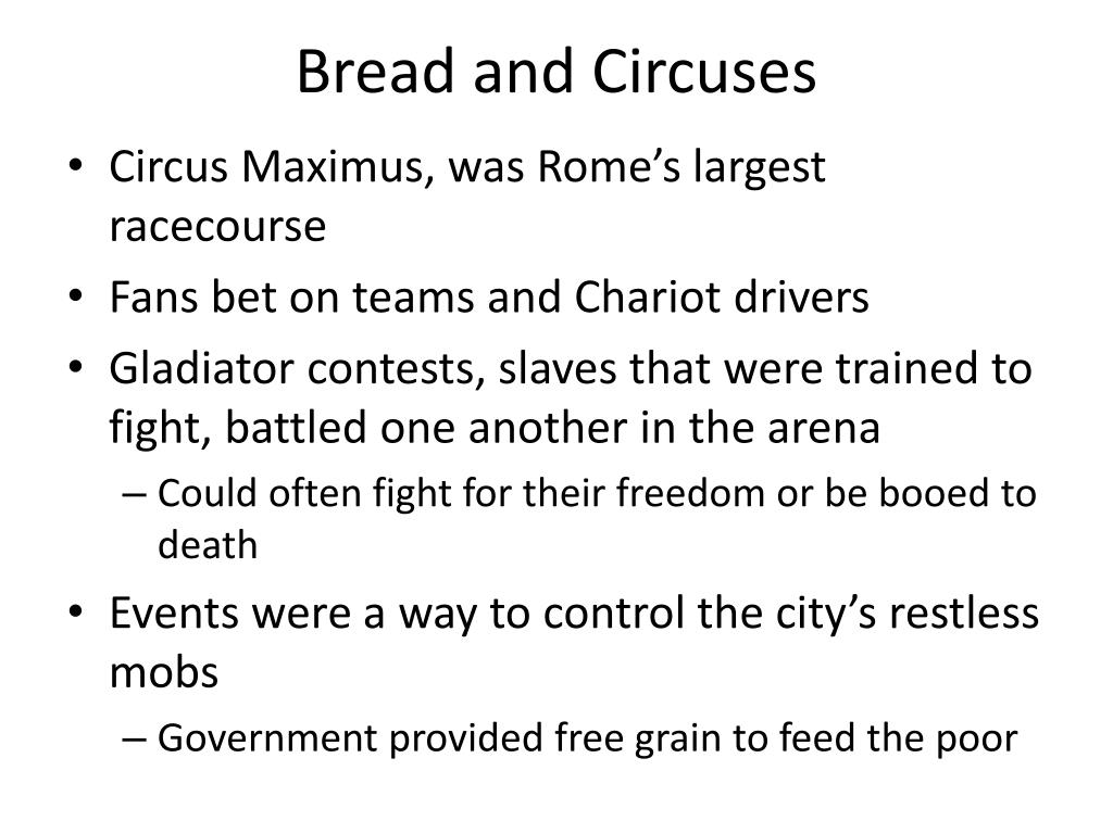 Bread And Circuses Meaning Ancient Rome at Beverly Munoz blog