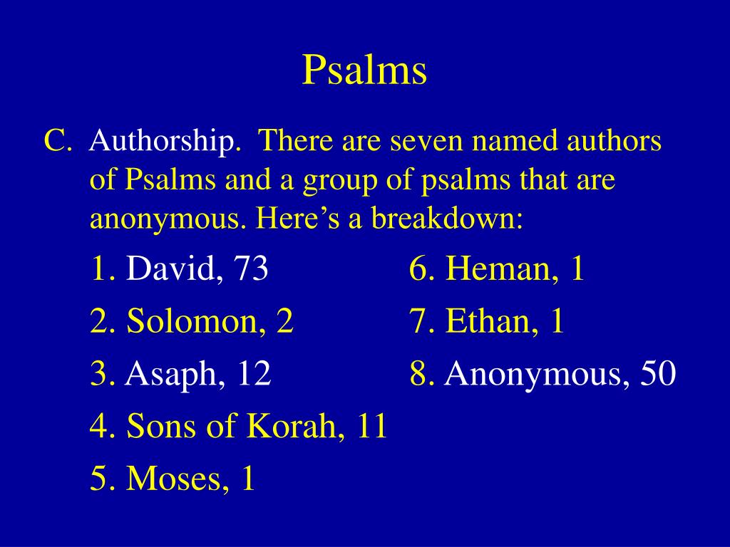 PPT Step By Step Old Testament 2 Lesson 11 Psalms