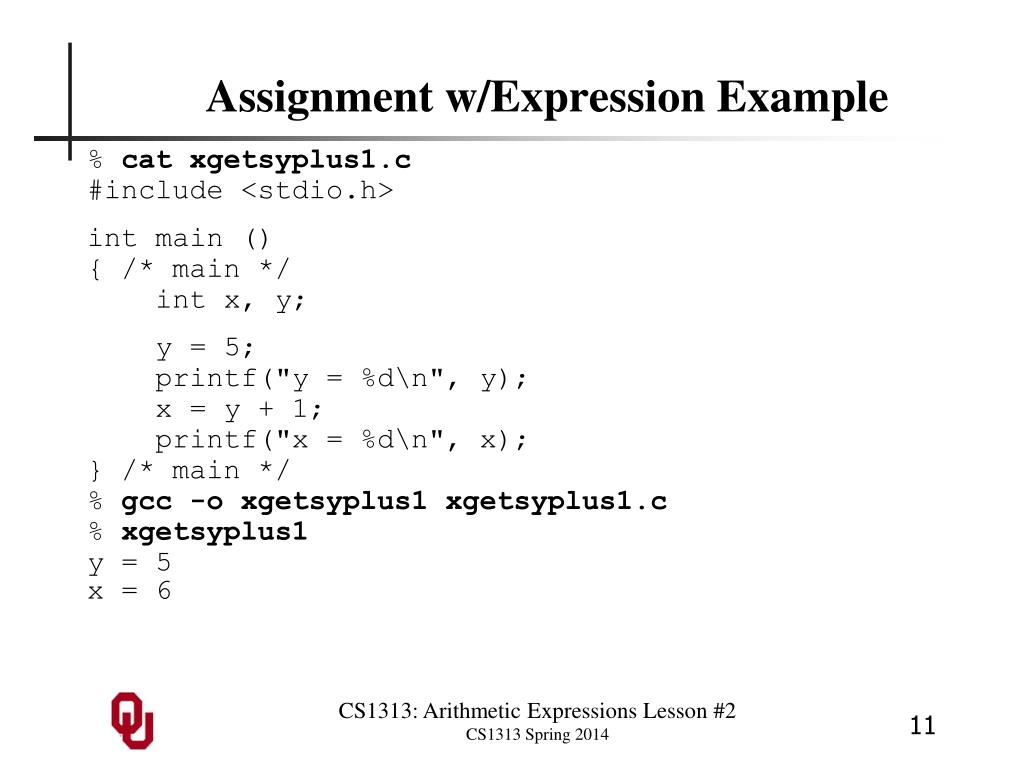 PPT Arithmetic Expressions Lesson 2 Outline PowerPoint Presentation ID2464546