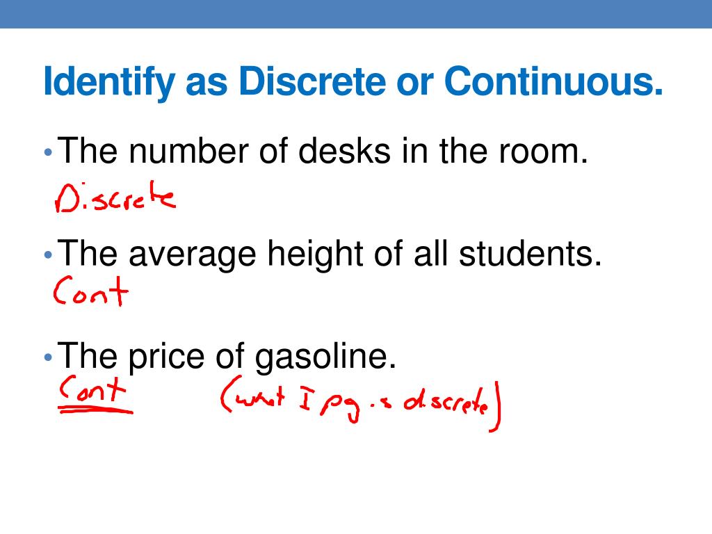 PPT Discrete and Continuous Variables PowerPoint Presentation, free