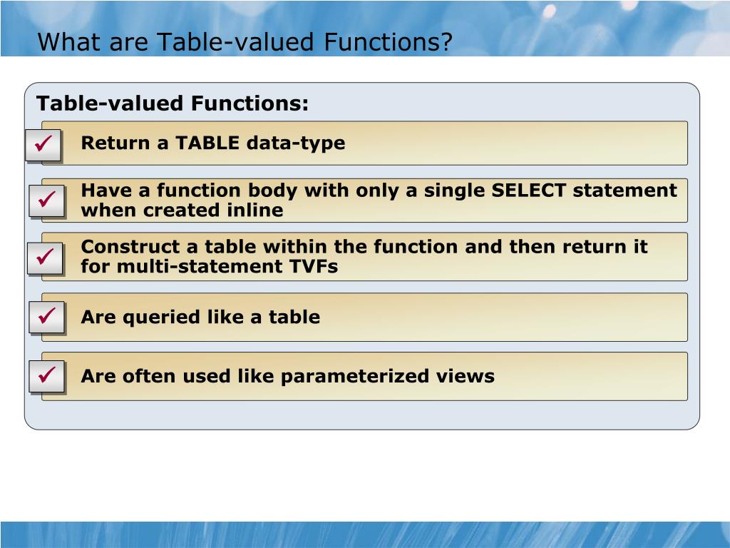 PPT Module 13 Designing and Implementing UserDefined Functions