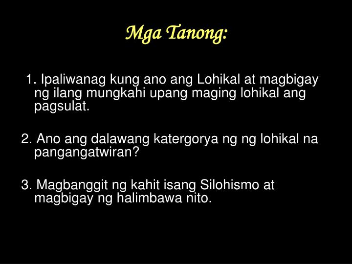 Mga Halimbawa Ng Lohikal Na Pag Iisip Ang Mga Aplikasyon Ng Mobile