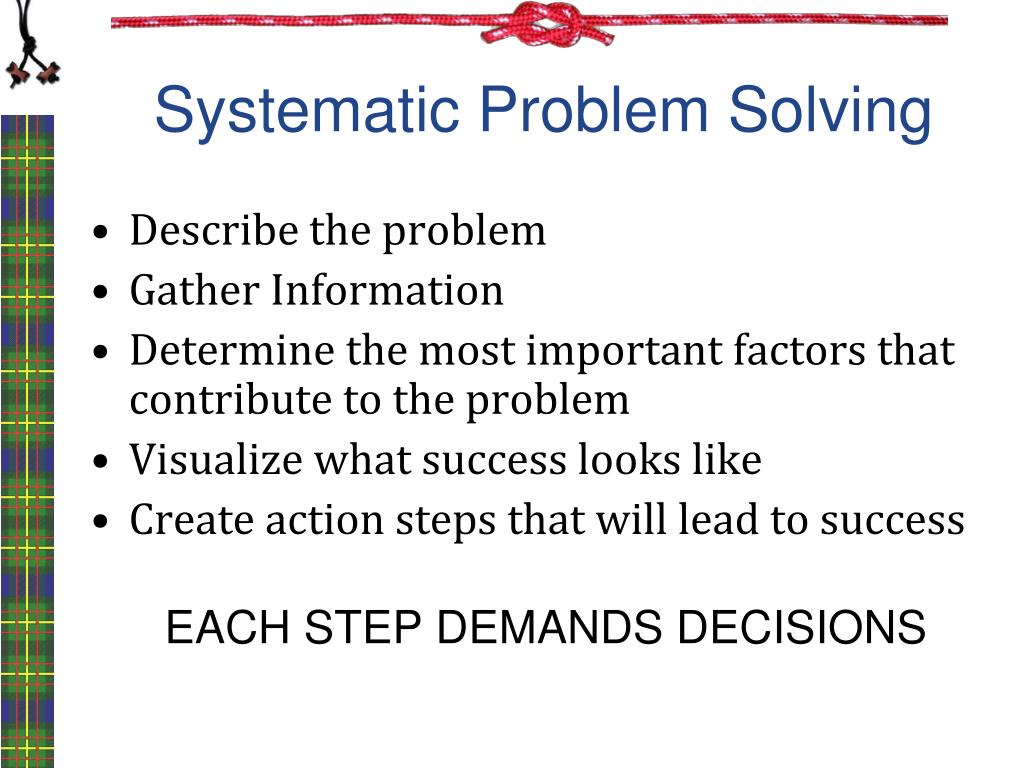 What Is A Logical Systematic Procedure For Solving A Problem at Andrew