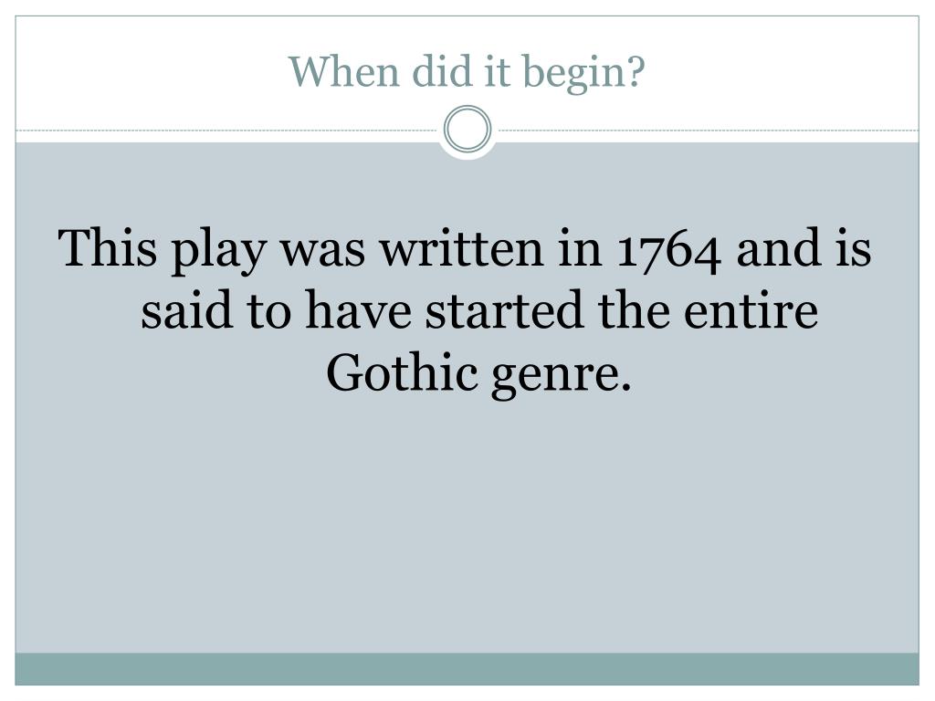 PPT Gothic Time Period PowerPoint Presentation, free download ID