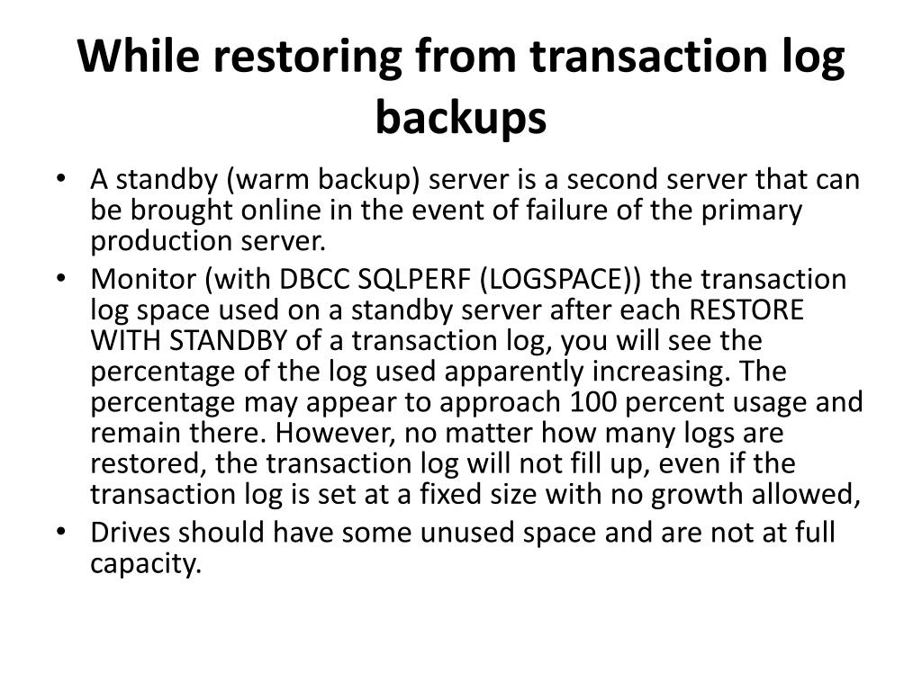PPT T ransaction log grows unexpectedly PowerPoint Presentation, free