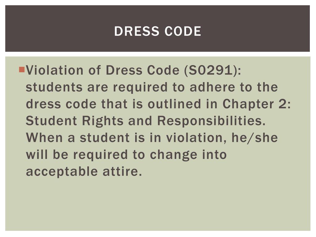 PPT Appoquinimink School District Dress Code PowerPoint Presentation
