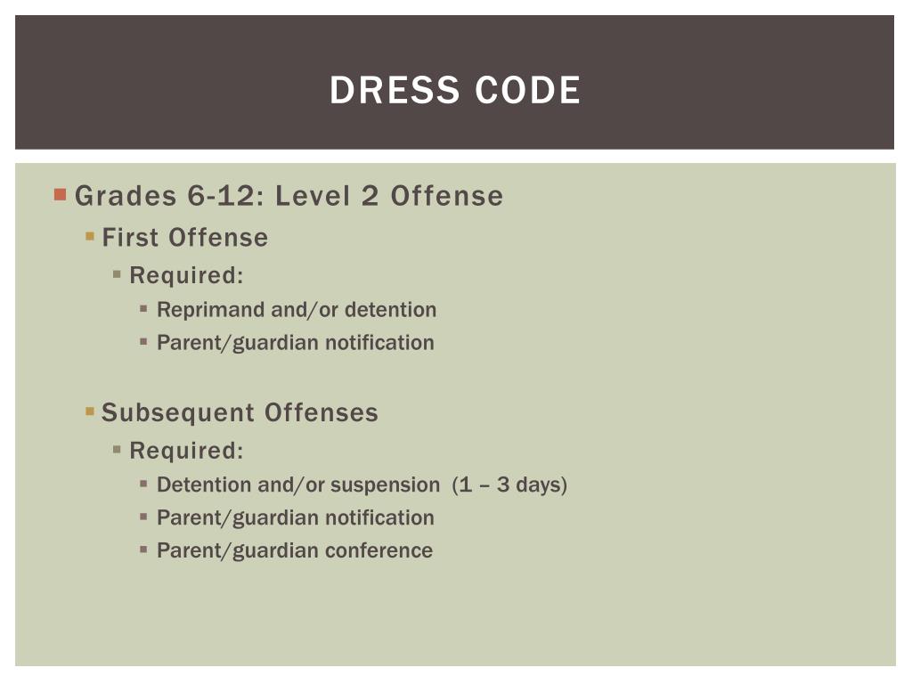 PPT Appoquinimink School District Dress Code PowerPoint Presentation