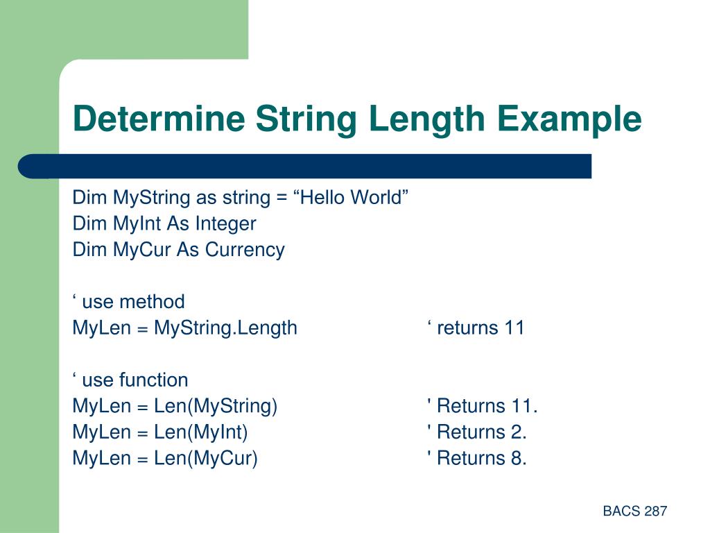 PPT BACS 287 PowerPoint Presentation, free download ID2474240