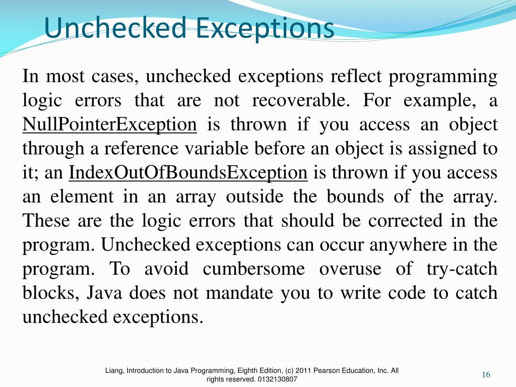 PPT Chapter 13 Exception Handling PowerPoint Presentation, free