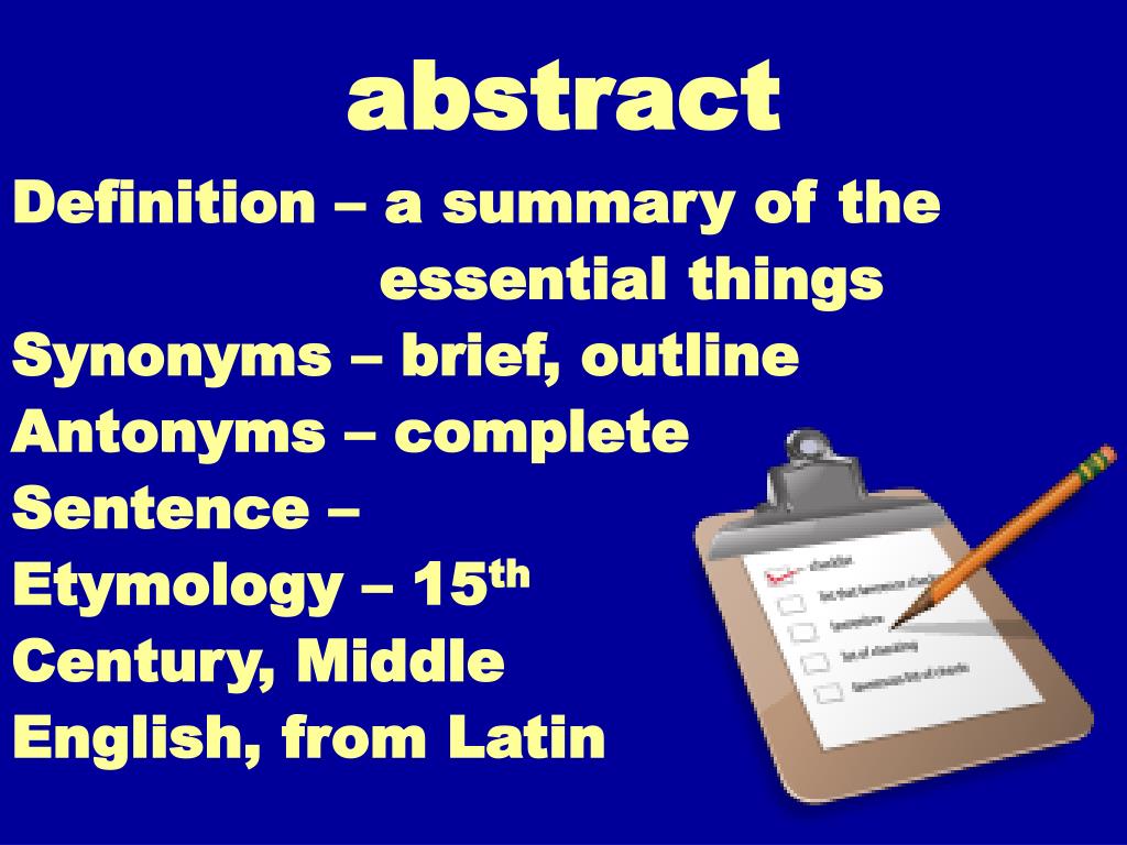 😍 Abstract definition english. Abstract noun. 20190218