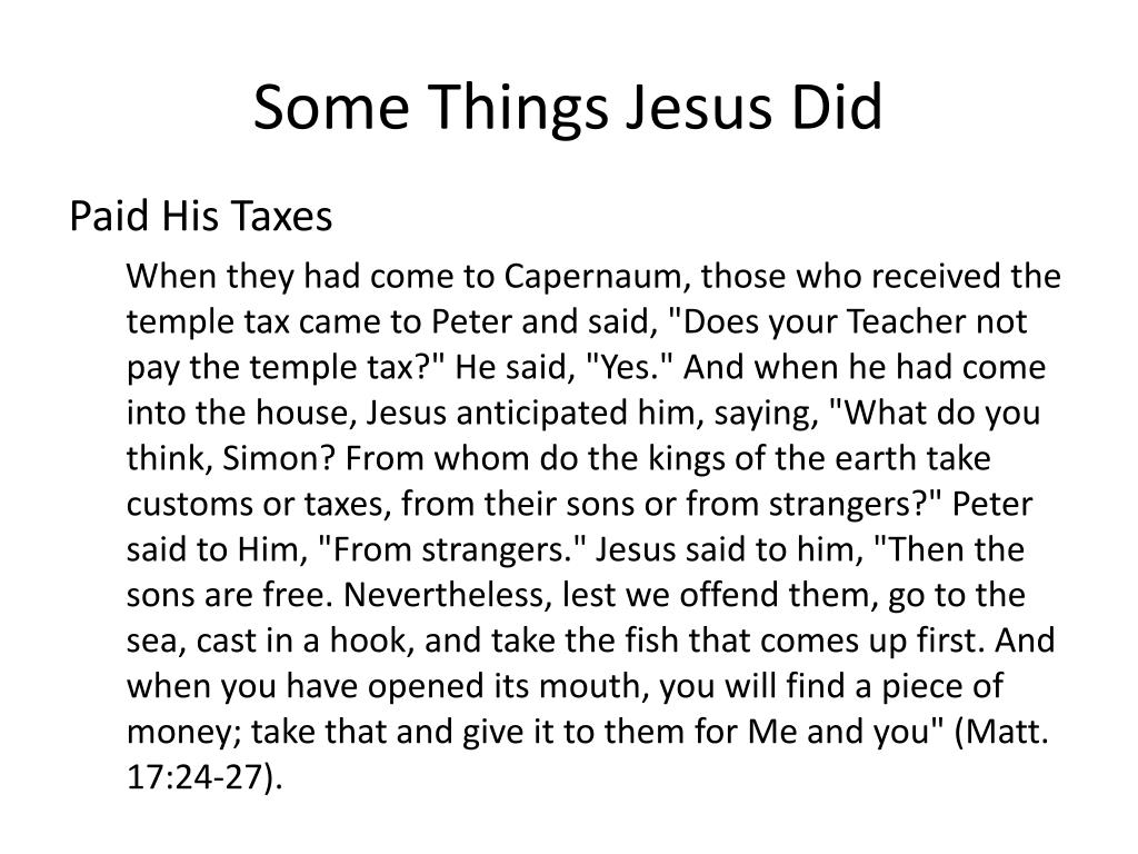 PPT Some Things Jesus Did PowerPoint Presentation, free download ID