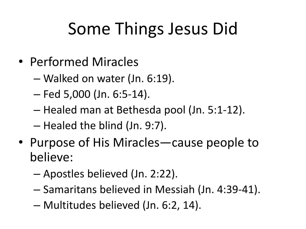 PPT Some Things Jesus Did PowerPoint Presentation, free download ID