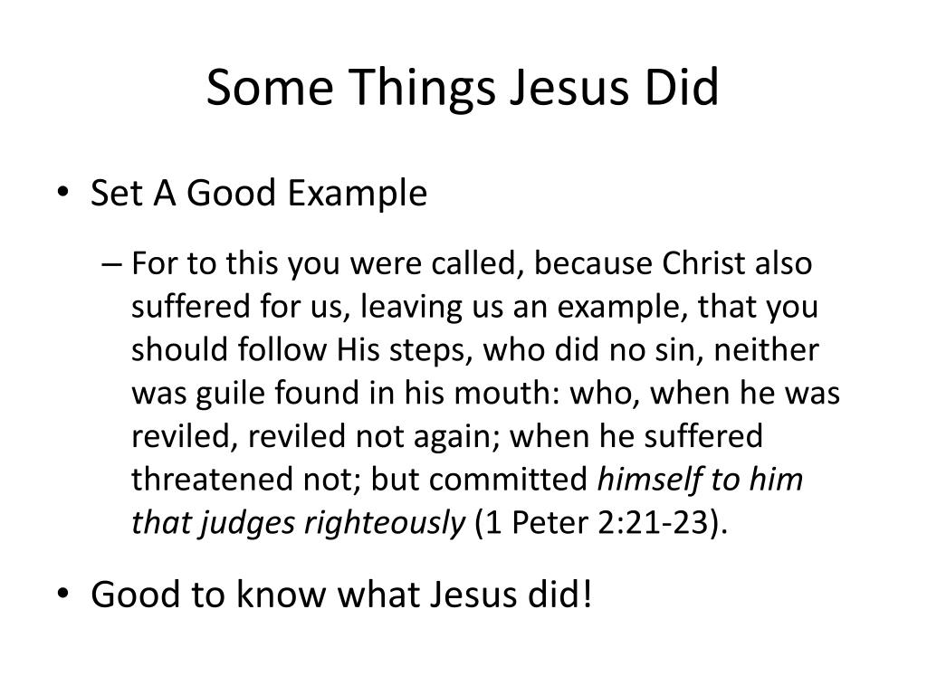 PPT Some Things Jesus Did PowerPoint Presentation, free download ID