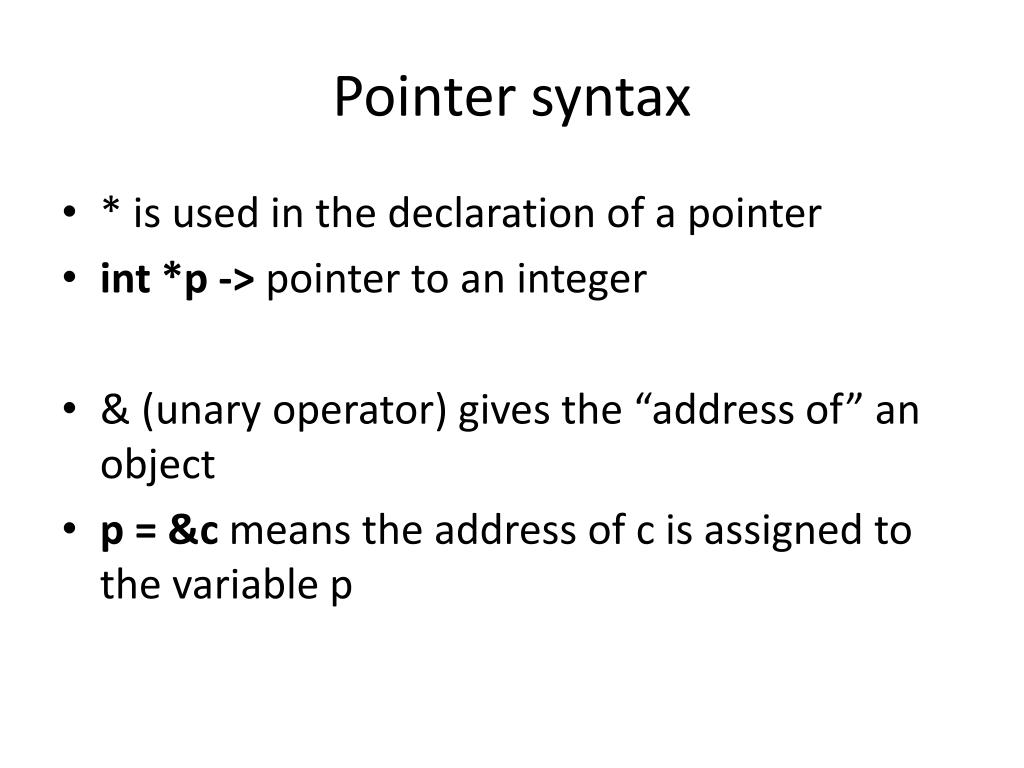 PPT Pointers PowerPoint Presentation, free download ID2475960