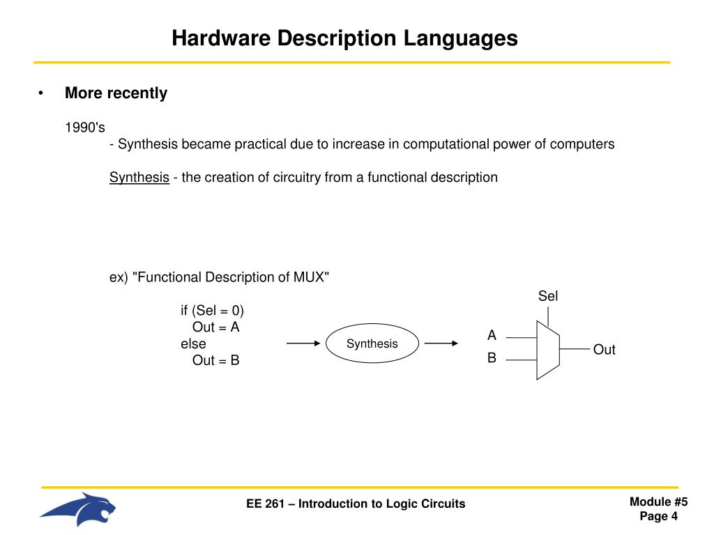 PPT EE 261 Introduction to Logic Circuits PowerPoint Presentation