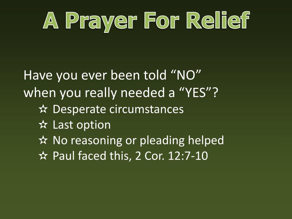PPT A Prayer For Relief PowerPoint Presentation, free download ID