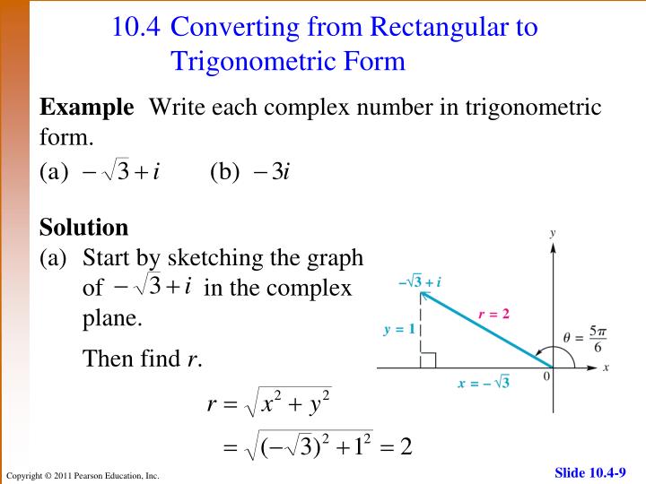 PPT 10.4 Trigonometric (Polar) Form of Complex Numbers PowerPoint