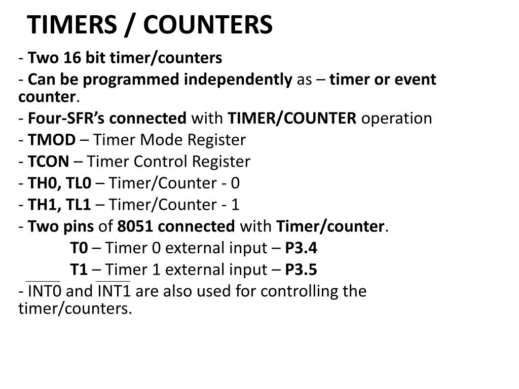 PPT TIMERS / COUNTERS PowerPoint Presentation, free download ID2490884