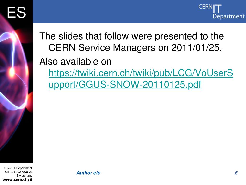 PPT GGUS CERN SNOW (Service Now) interface 2 nd update PowerPoint