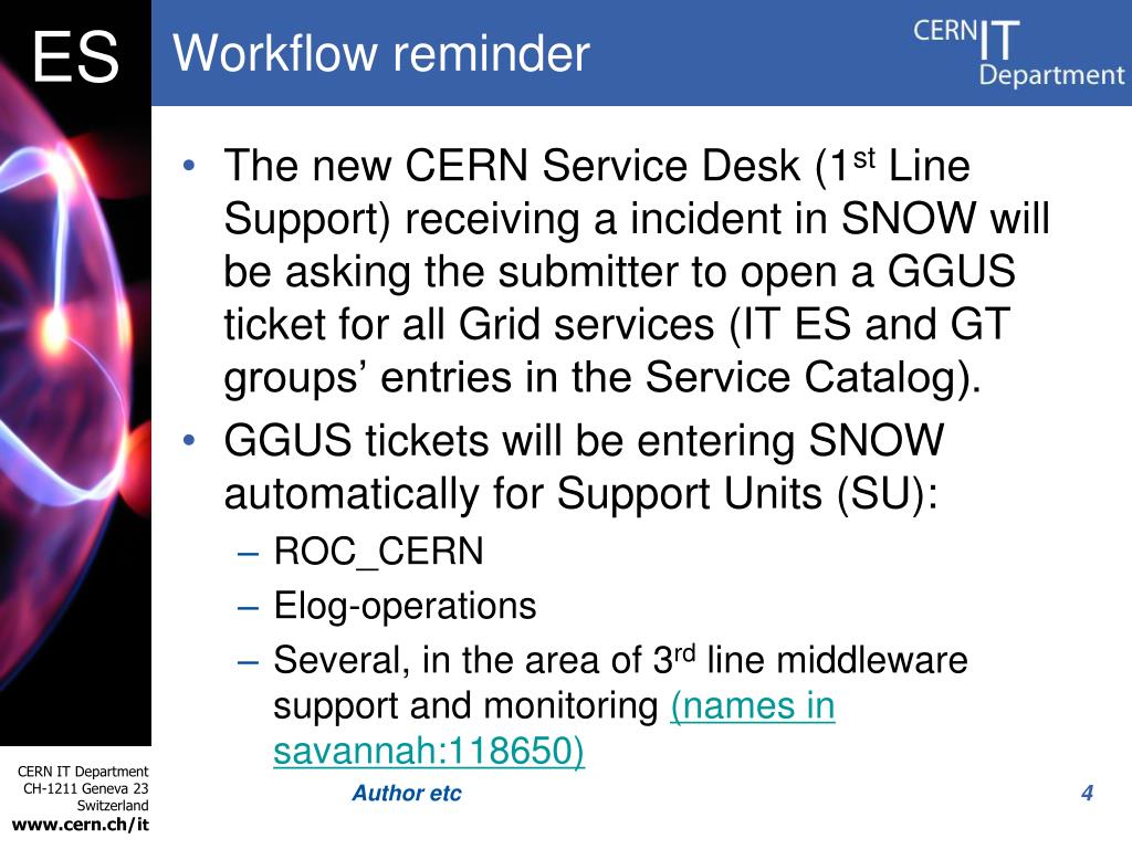 PPT GGUS CERN SNOW (Service Now) interface 2 nd update PowerPoint