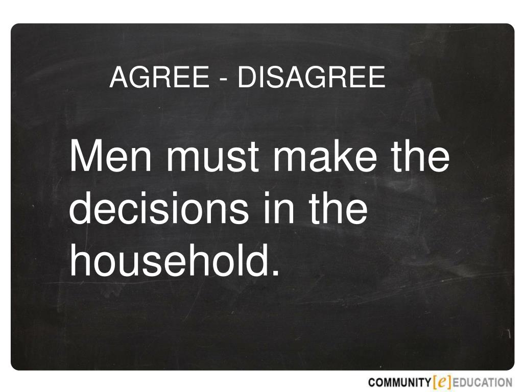 PPT AgreeDisagree Game Gender and Power PowerPoint Presentation