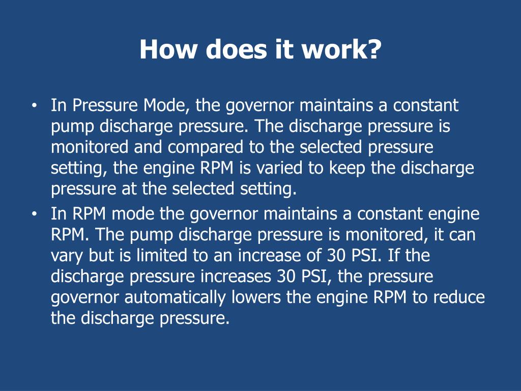 PPT Fire Research Pump Boss 400 Pressure Governor PowerPoint