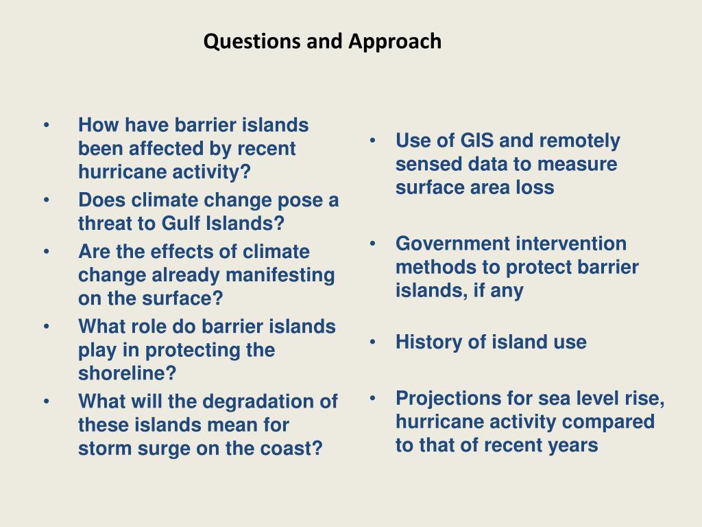 PPT A Disappearing Act Gulf Coast Barrier Islands and threats posed