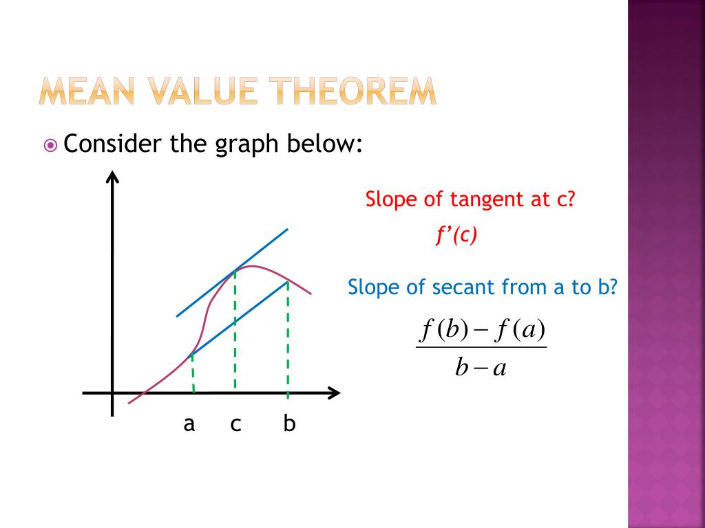 PPT 4.2 Mean value theorem PowerPoint Presentation, free download