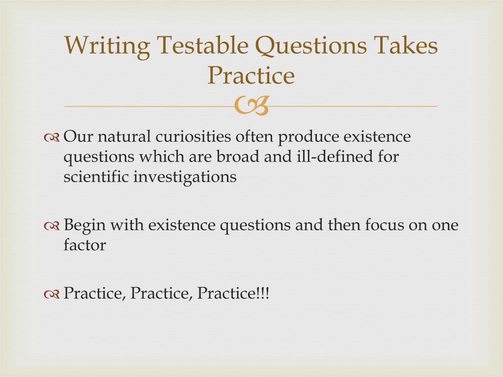 PPT How to Write Testable Questions PowerPoint Presentation, free