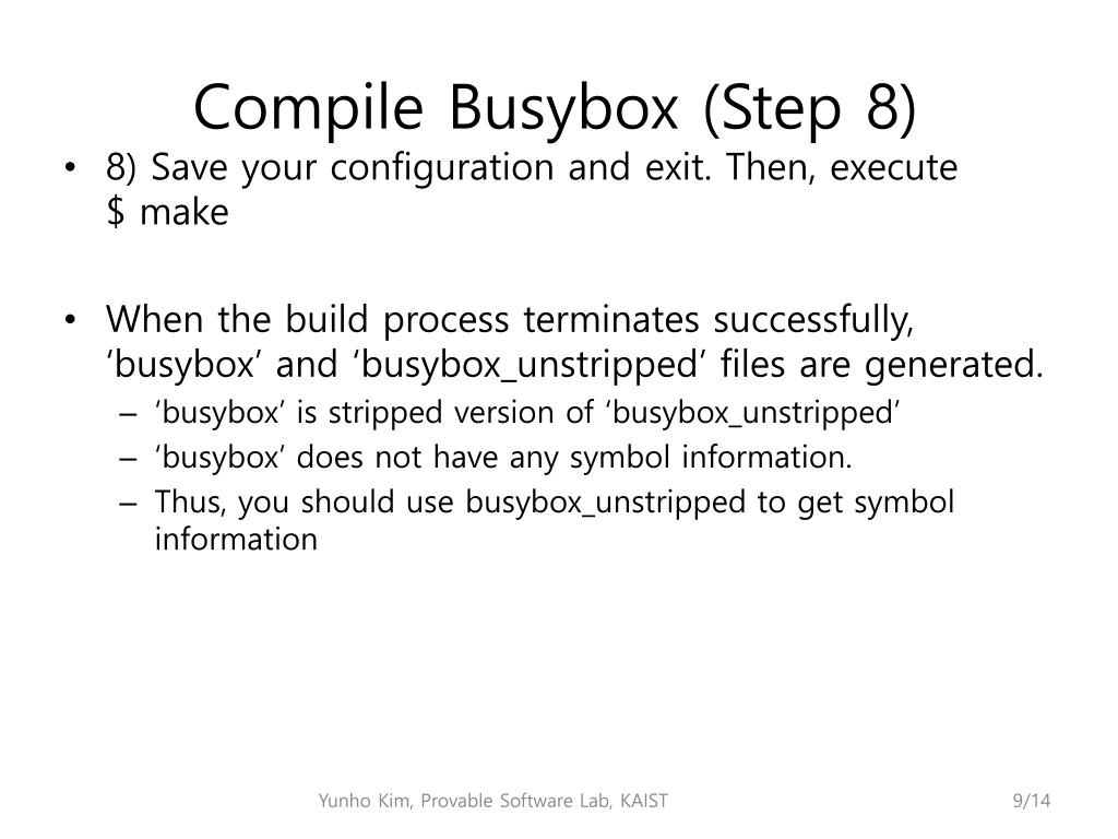 PPT How To Build Busybox with G cov PowerPoint Presentation, free