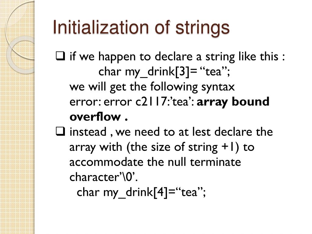 PPT STRINGS IN C PowerPoint Presentation, free download ID2495639