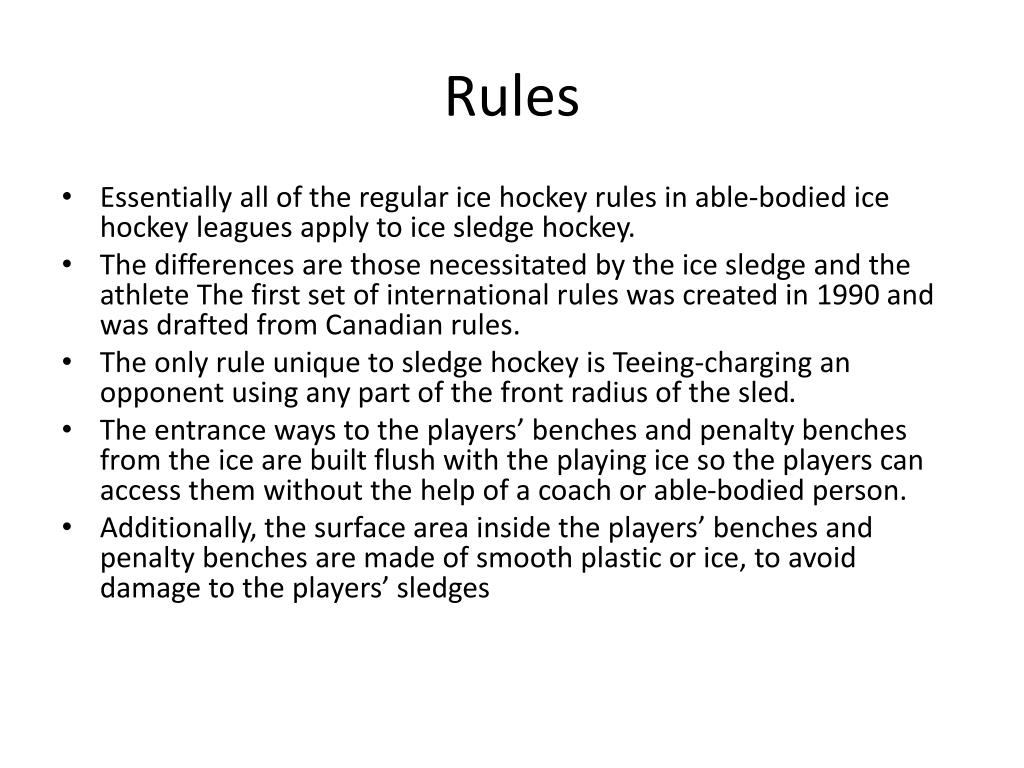 PPT Ice Sledge Hockey PowerPoint Presentation, free download ID2497476