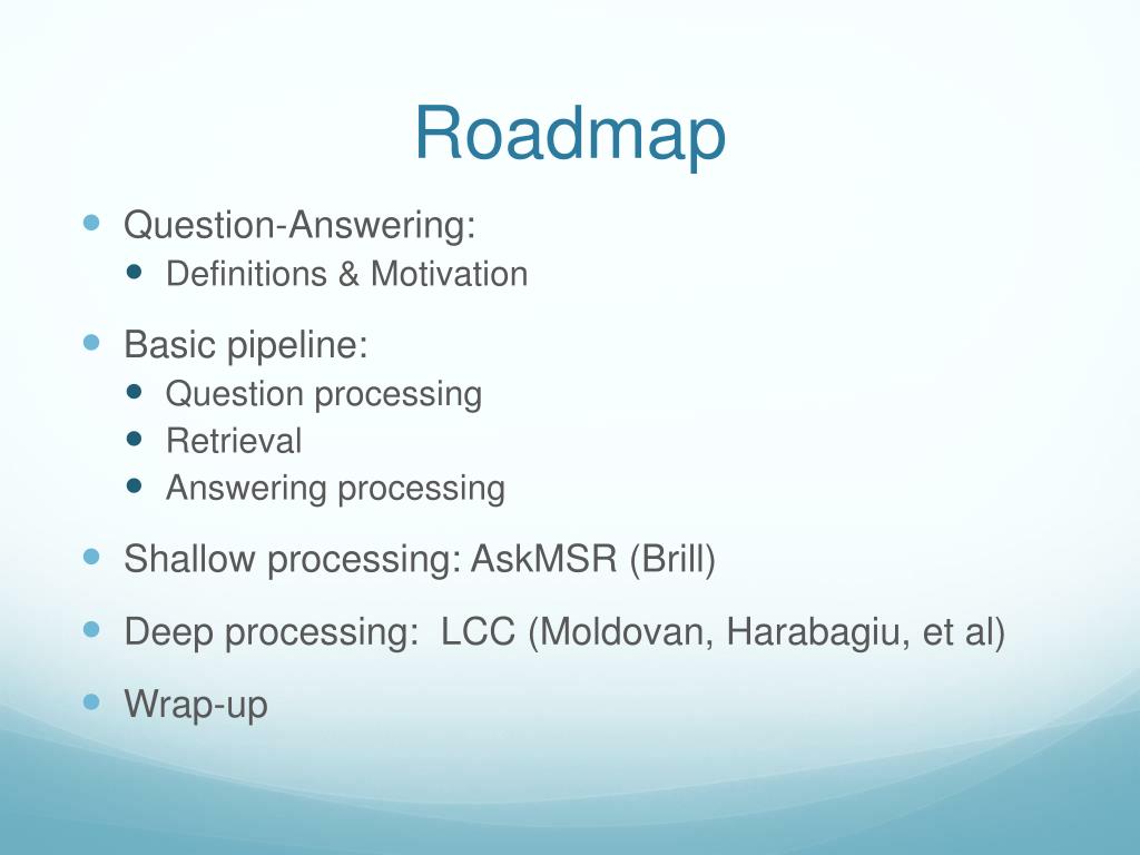 PPT QuestionAnswering Shallow & Deep Techniques for NLP PowerPoint