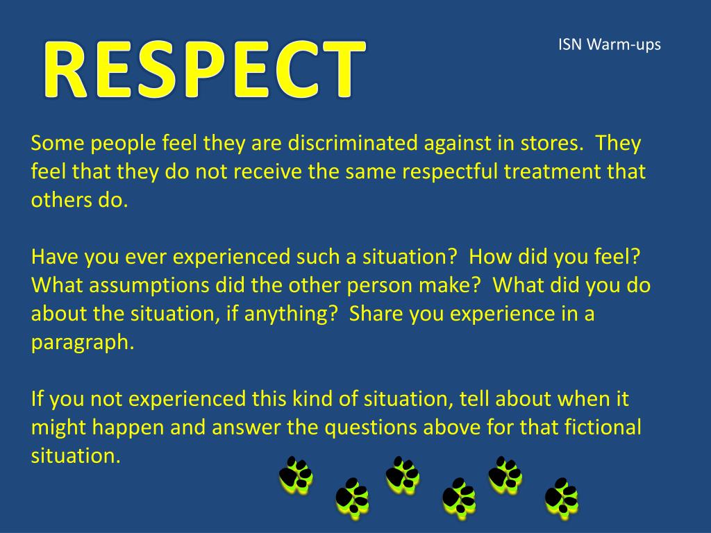 PPT RESPECT PowerPoint Presentation, free download ID2497789