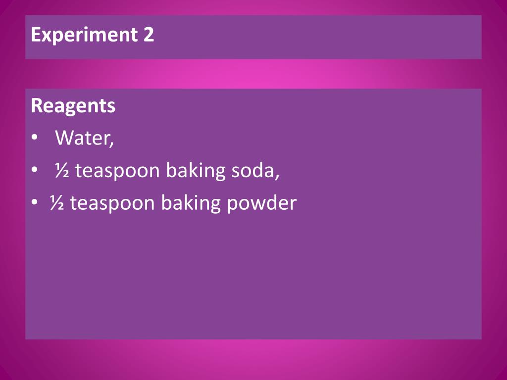 PPT Lab Activity 5 Baking Soda VS. Baking Powder PowerPoint Presentation ID2497870