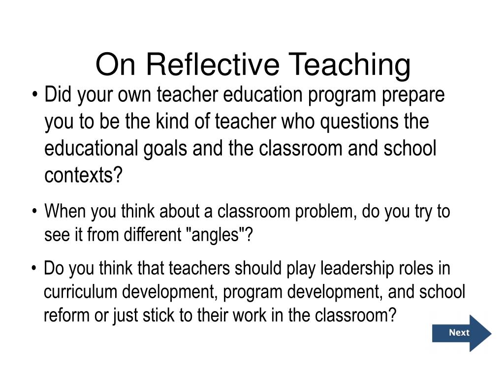 PPT UNDERSTANDING REFLECTIVE TEACHING Chapter 1 PowerPoint