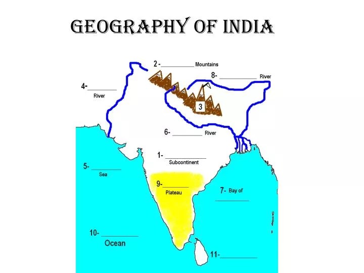 PPT Geography of India PowerPoint Presentation ID2500594