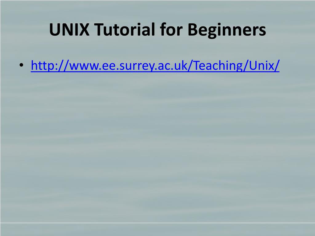 PPT Unix Tutorial PowerPoint Presentation, free download ID2500903