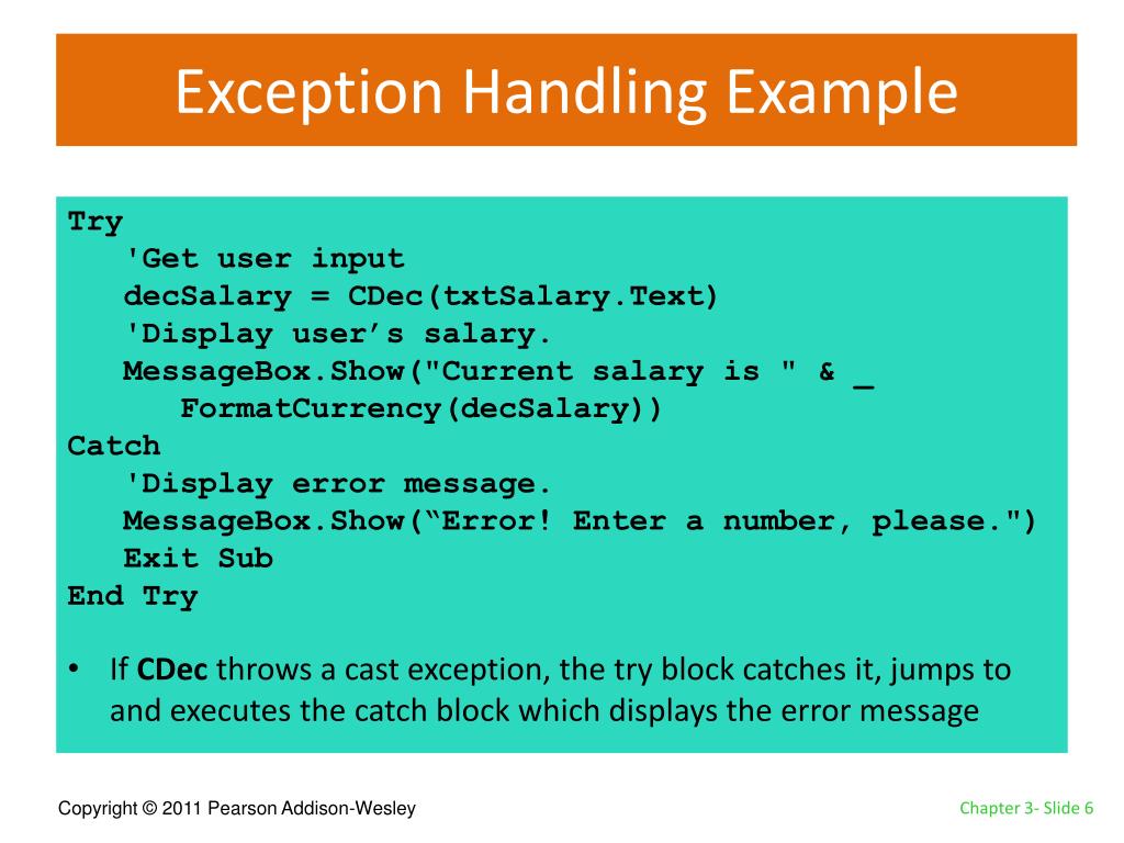 PPT Exception Handling PowerPoint Presentation, free download ID