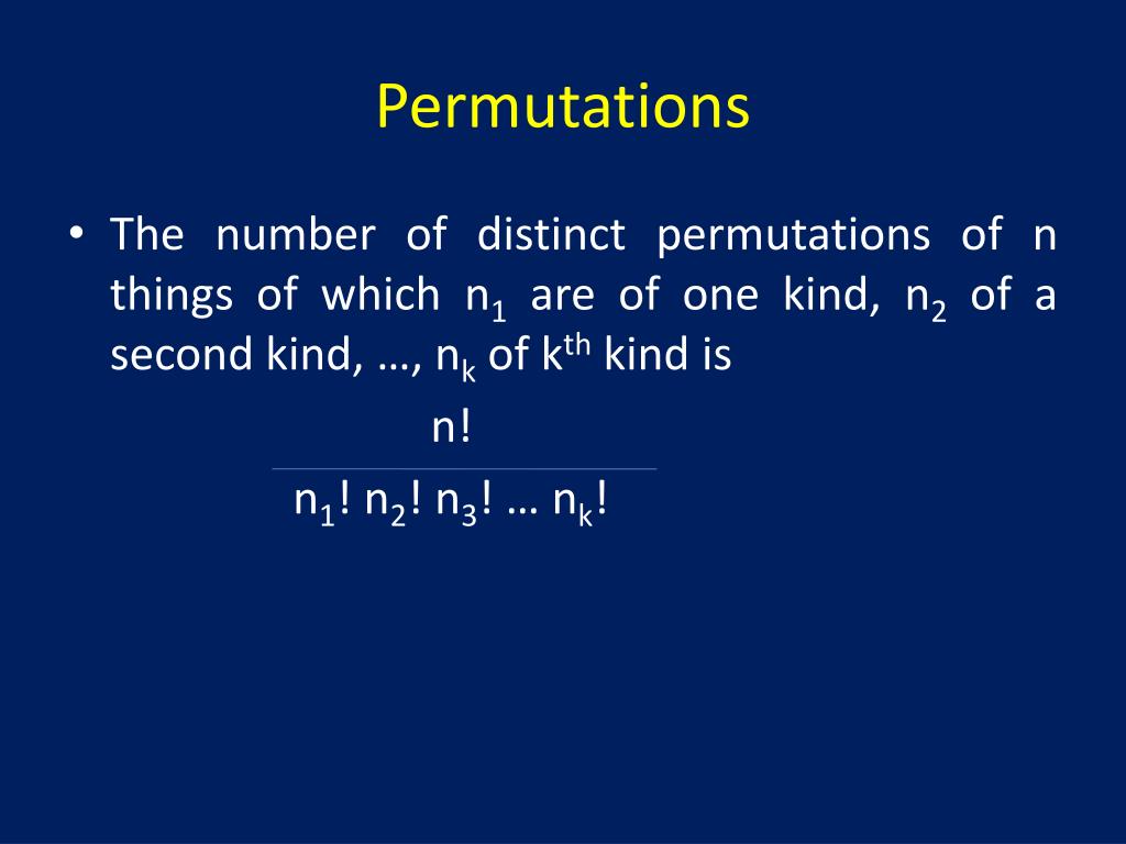 PPT COMBINATIONS AND PERMUTATIONS PowerPoint Presentation, free