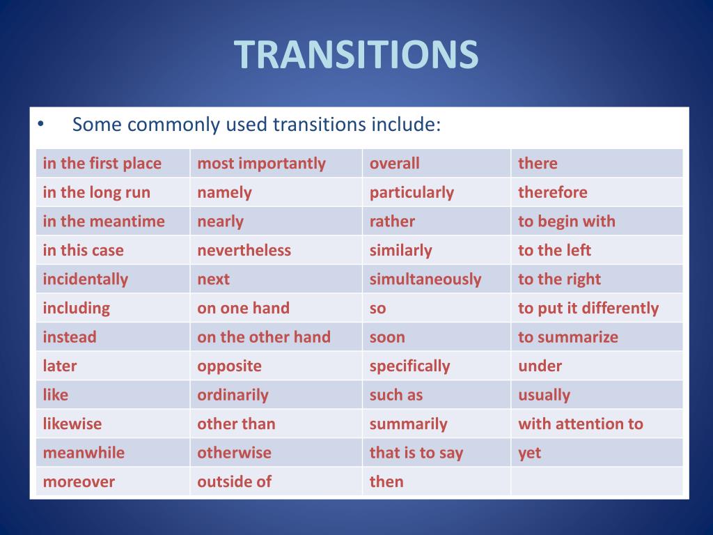 PPT TRANSITIONS PowerPoint Presentation, free download ID2509331