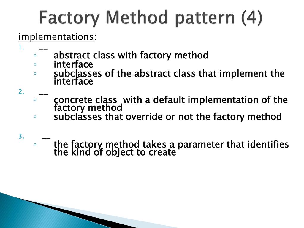 PPT Factory Method Pattern PowerPoint Presentation, free download