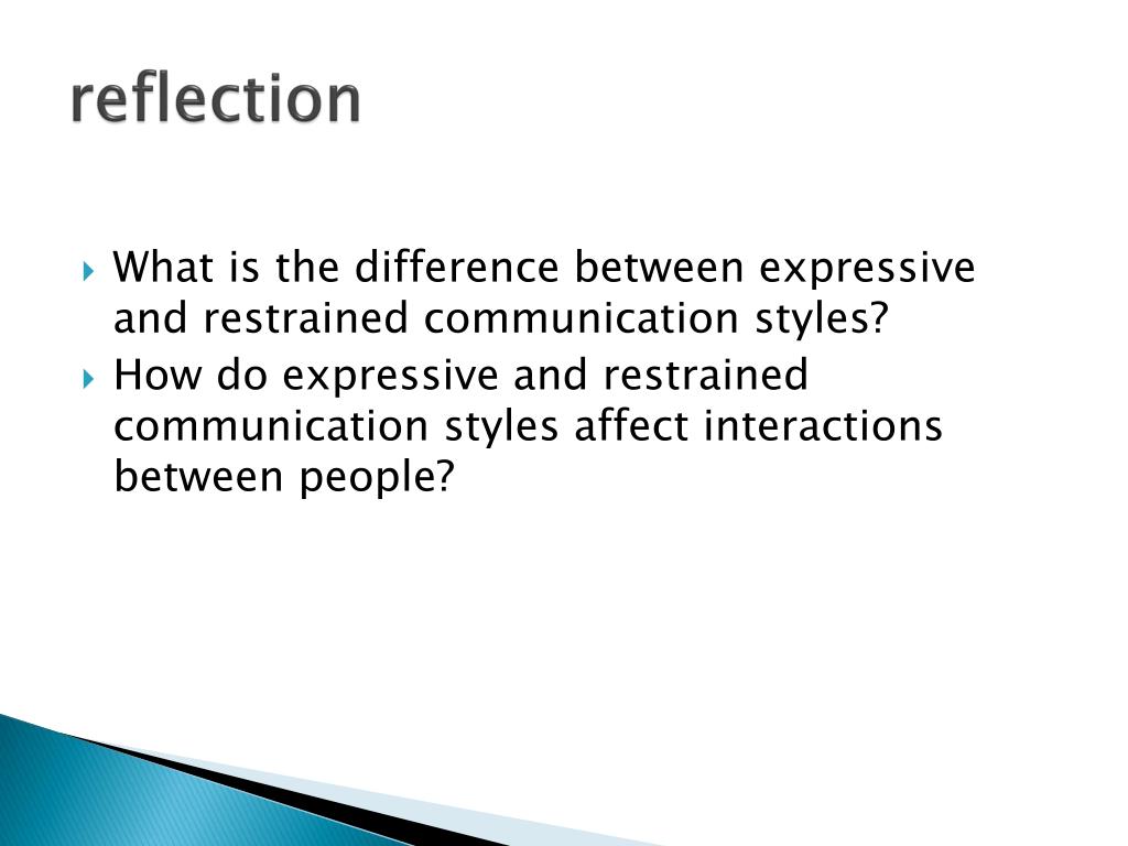 PPT LESSON 2.3 ExpressiveRestrained Communication Styles PowerPoint